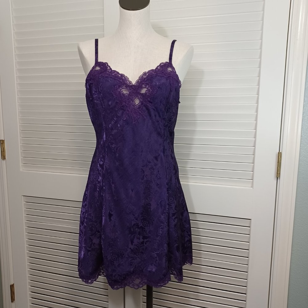Victoria's Secret Purple Lace Chemise Slip